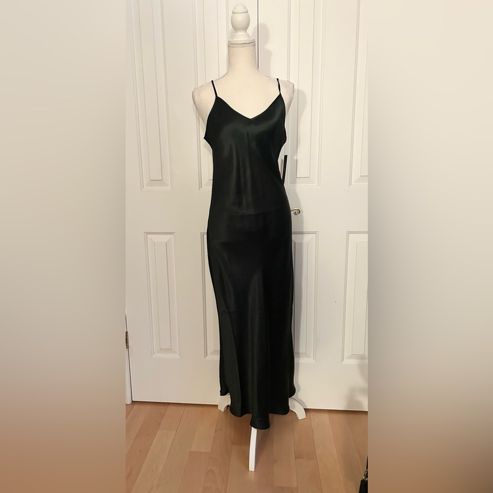 NWT MARCIANO DANI Slip Maxi Dress, Dark Green, Size Small